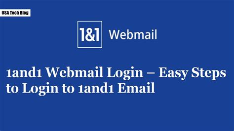 1and1 Webmail Login Easy Steps To Solve Sign In Problems