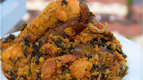 The most popular vegetable options for efo elegusi are ugu (pumpkin leaves), spinach and bitterleaf. HOW TO COOK DELICIOUS EGUSI SOUP - YouTube