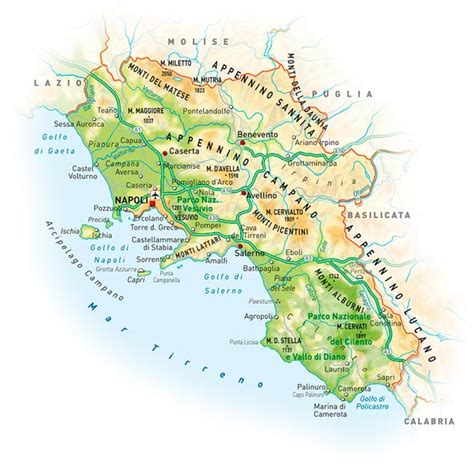 ᐅ Cartina CAMPANIA Scarica cartina Campania