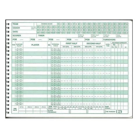 Basketball Scorebook Printable Customize And Print