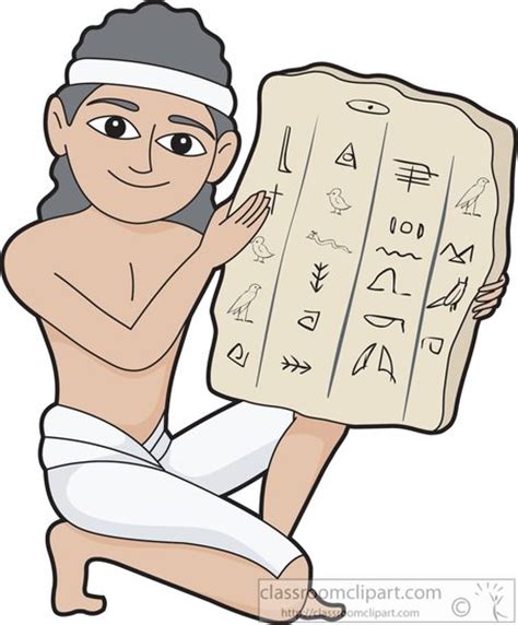 Ancient Egypt Clipart Ancient Egyptian With Hieroglyphic Tablet