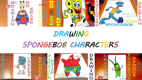 How To Draw Spongebob Characters Step By Step Easysandyplankton