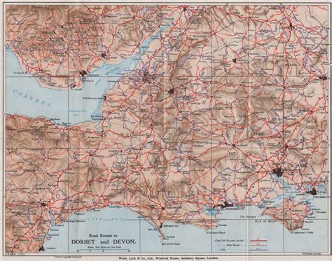 Road Routes To Dorset And Devon Pre Motorways South West