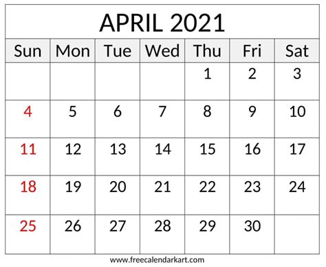 April 2021 Calendar Easter Theme April 2021 Printable Calendar Word