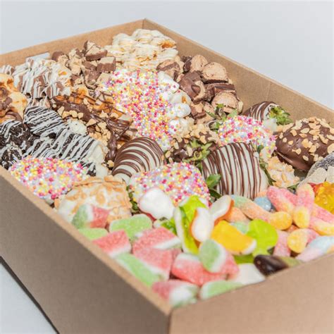 Dipped Strawberry Box Medium Mixed Loose Lollies All Boxed Out Au