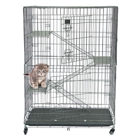 Pabby Yard Cat Home Cages Pet Crate House Large Folding Collapsible