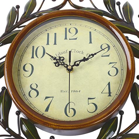 Soledi Vintage Wall Clock Classic Silent Non Ticking For Home