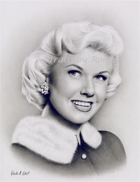 Stars Portraits Portrait Of Doris Day By Rondawest 1 Pencil