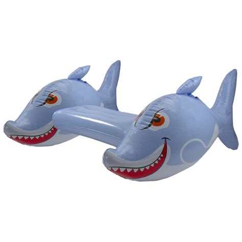 Pool Central 34 Shark Inflatable Childrens 1 Person Swimming Pool