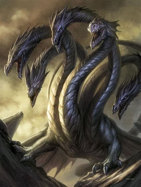 The Hydra Dragon Heroic Fantasy Fantasy Beasts Dark Fantasy