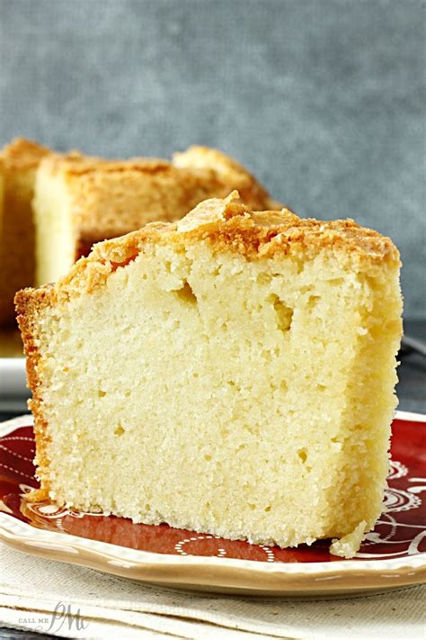 You're right in the cake being more moist than dense; Whipping Cream Pound Cake Recipe > Call Me PMc
