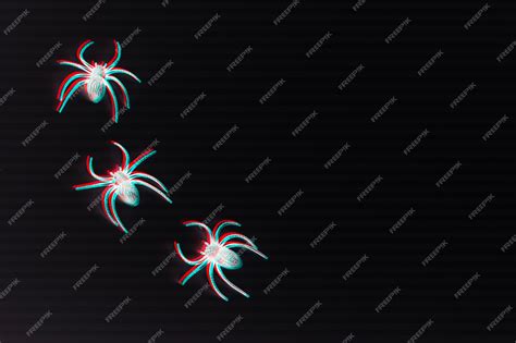Premium Photo Glitch Effect On White Spiders And Black Background
