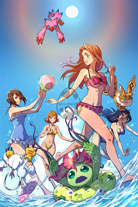 Yagami Hikari Tachikawa Mimi Tailmon Takenouchi Sora Palmon And More Digimon And More