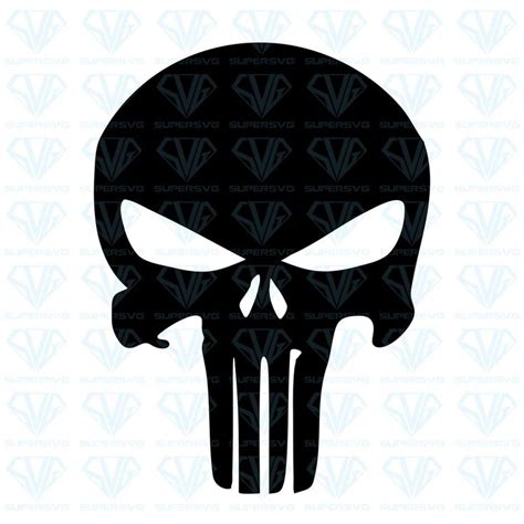 The Punisher Logo Svg Files For Silhouette Files For Cricut Svg Dxf