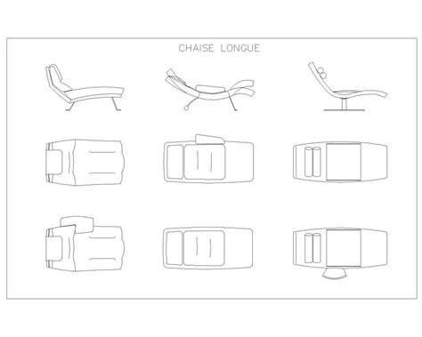 Chaise For Lounge Thousands Of Free Cad Blocks