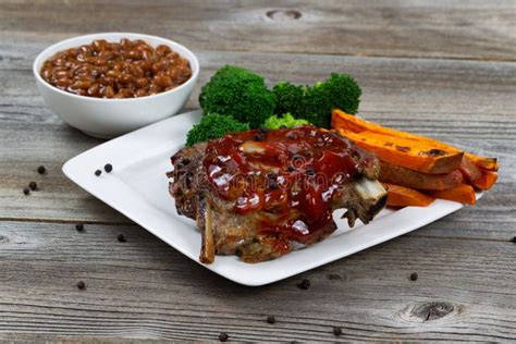Bbq Ribs With Side Dishes Stock Image Image Of Dish 48794779