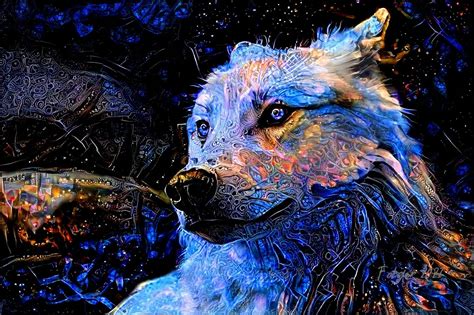 Wolf Art Print Wolf Spirit Art Abstract Wolf Art Print Wolf Etsy
