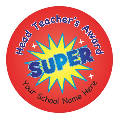 Head Teacher Wow Stickers School Stickers