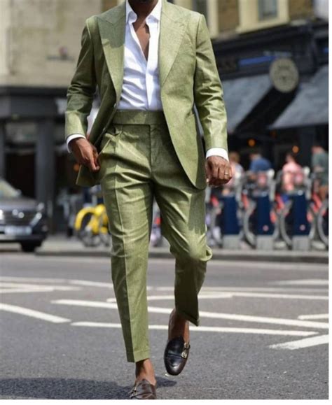 Men Green Wedding Suit Groom Men Suit 2 Piece Suit Summer Wedding Suit