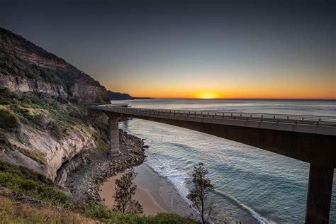 Sea Cliff Bridge Sunrise Clifton New South Wales Australia