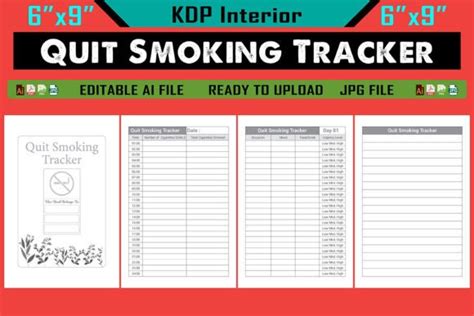 Kdp Quit Smoking Tracker Interior Graphic By Graphic And Kdp Interior