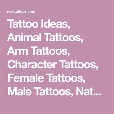 Tattoo Ideas, Animal Tattoos, Arm Tattoos, Character Tattoos, Female Tattoos, Male Tattoos ...