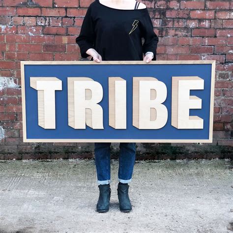 Bespoke Large Wooden Word Sign By Modo Creative
