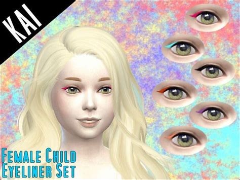 Kaisims ‘s Female Child Eyeliner Set Sims 4 Updates