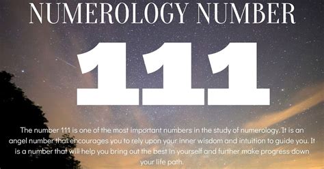 The Meaning Of Numerology Number 111