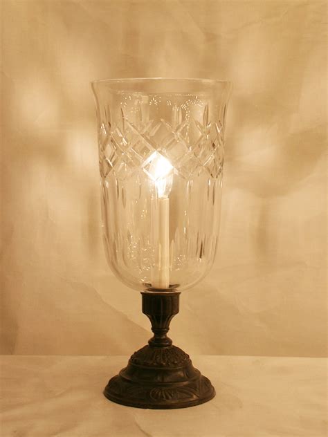 Custom Brass And Crystal Mantel Lamp