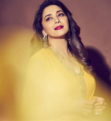 Madhuri Dixit Is A Ray Of Sunshine In This Bright Yellow Anarkali By