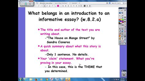 When writing an introduction for your informative essay, you need to grab the interest of the reader. Middle school informative essay: introductions - YouTube