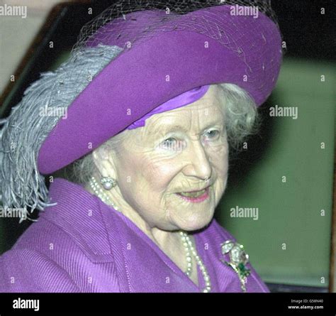 The Queen Mother Leaves By Car The West Newton Village Hall Norfolk After Taking Afternoon Tea