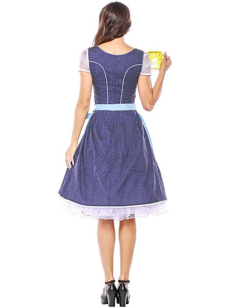 Faschingskostüm Bier Mädchen Kostüm Blue Ribbon Bow Kleid Baumwolle Bier Mädchen Urlaub Kostüme