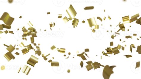 Luxury Flying Gold Confetti Frame 22041128 Png