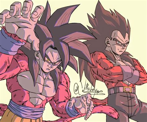 Goku And Vegeta Ssj4 By Catdestroyer Personajes De Dragon Ball Personajes De Goku Dibujo De Goku