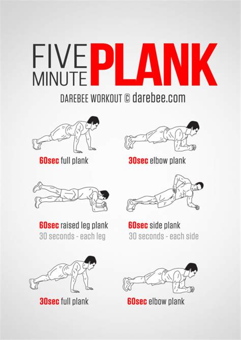 Five Minute Plank Workout Or Try The 3 Minute And 7 Minute Workouts
