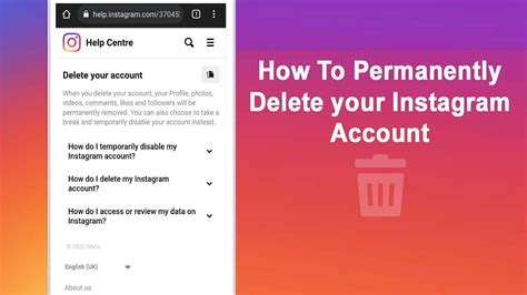 How Do I Delete My Instagram Account Youtube