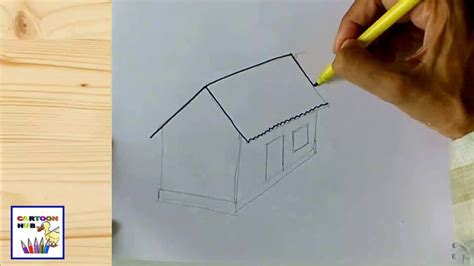 How To Draw 3d House Youtube