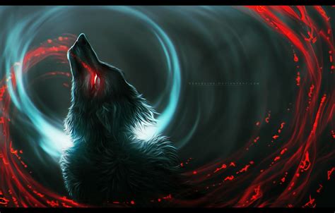 Wallpaper Wolf Predator Wool Werewolf Art Bloody Tears In The