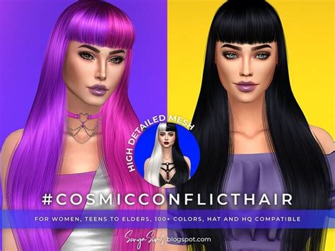 Anna And Cosmic Conflict And Sunshine Hairs At Sonya Sims Sims 4 Updates