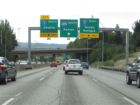 Washington Interstate 405 Northbound Cross Country Roads