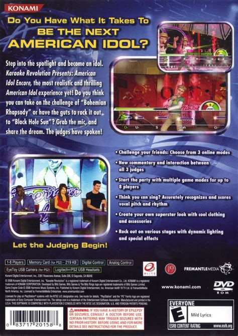 karaoke revolution presents american idol encore box shot for playstation 2 gamefaqs