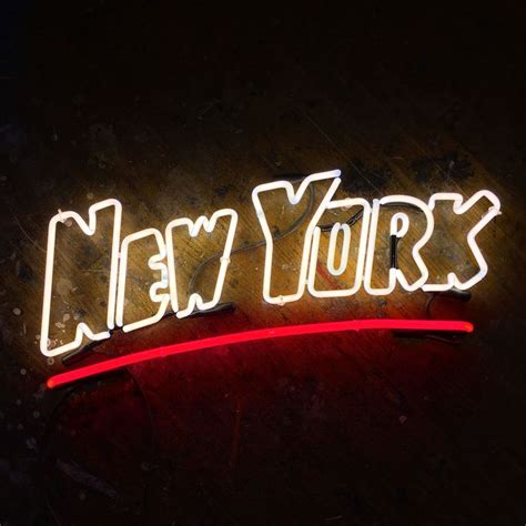 New York Postcard Neon Sign Ready Made Neon Signs Neon Wall Art Neon