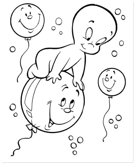 30 Free Ghost Coloring Pages Printable