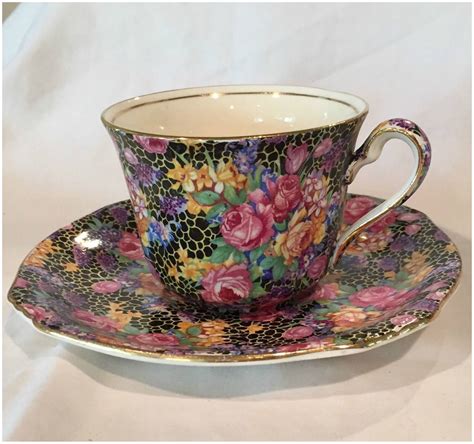 Vintage Royal Winton Tea Cup And Saucer Chintz Hazel Pattern Tea Cups