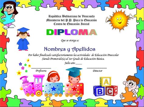 Plantillas Para Diplomas De Preescolar Images And Photos Finder