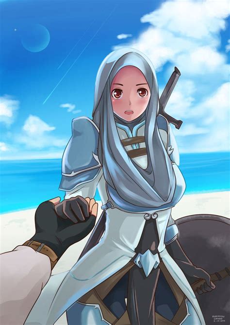 Anime Manga Hijab Art Ilustrasi Karakter Gambar Karakter Seni Karakter