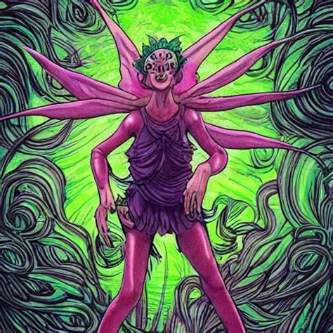 Scary Godlike Fairy In The Anime Style Of Junji Ito Stable Diffusion