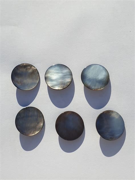 Beautiful Grey Vintage Mother Of Pearl Shank Buttons 28 Mm Etsy
